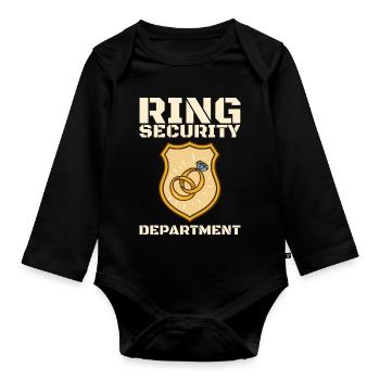 Abteilung Ringsicherheit - Baby Bio-Langarm-Body - Schwarz - Vorne