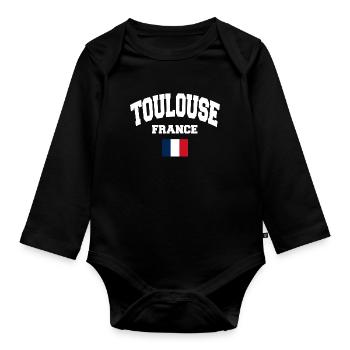 Toulouse - Baby Bio-Langarm-Body - Schwarz - Vorne