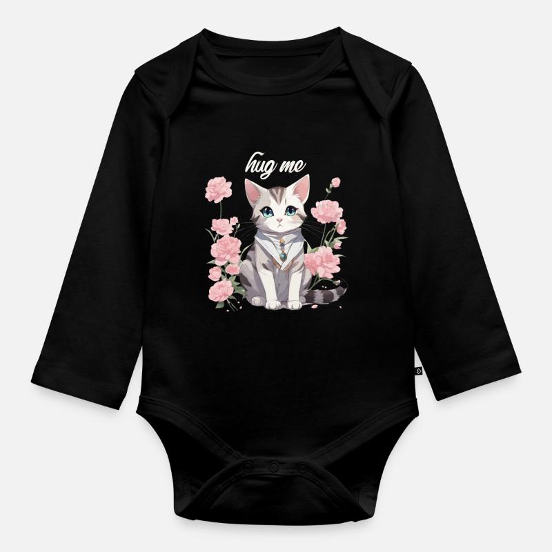 Squeeze Me Cat - Body Bébé bio manches longues - noir