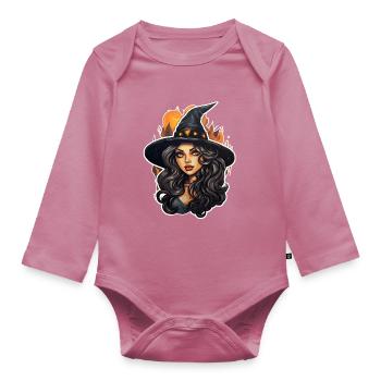 Witch - Organic Longsleeve Baby Bodysuit - mauve - Front
