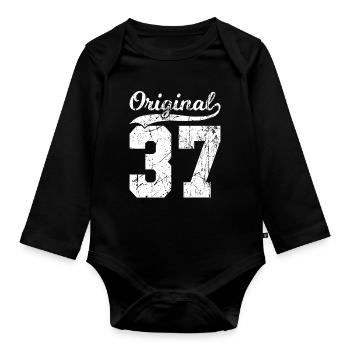 37 Original 87 Years Man Wife Birthday - Organic Longsleeve Baby Bodysuit - black - Front