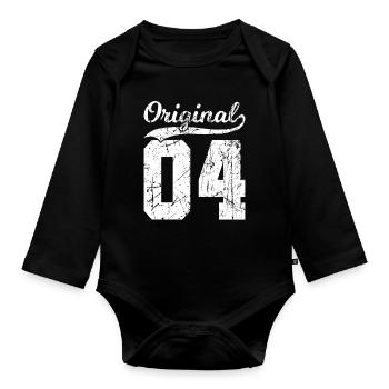 04 Original 20 Years Man Wife Birthday - Organic Longsleeve Baby Bodysuit - black - Front