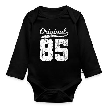 85 Original 39 Ans Homme Femme Anniversaire - Body Bébé bio manches longues - noir - Devant