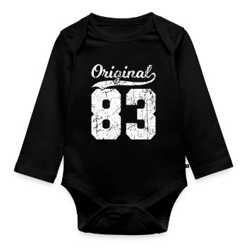 83 Original 41 Jahren Mann Frau Geburtstag - Baby Bio-Langarm-Body - Schwarz - Vorne