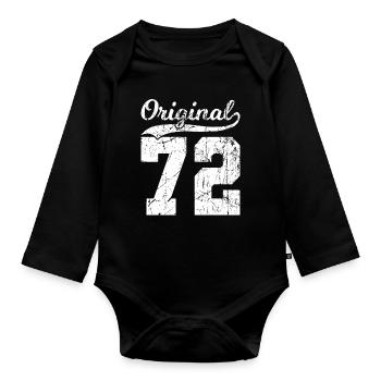 72 Original 52 Jahren Mann Frau Geburtstag - Baby Bio-Langarm-Body - Schwarz - Vorne