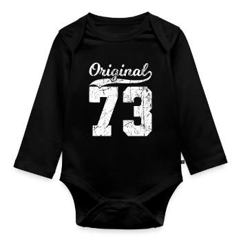 73 Original 51 Jahren Mann Frau Geburtstag - Baby Bio-Langarm-Body - Schwarz - Vorne