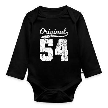 54 Original 70 Years Man Wife Birthday - Organic Longsleeve Baby Bodysuit - black - Front