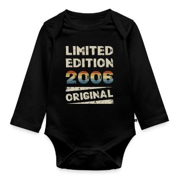 Limited Edition 18 Geburtstag Party Jahrgang 2006 - Baby Bio-Langarm-Body - Schwarz - Vorne