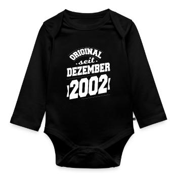 Décembre 2002 Original depuis 21 ans homme femme - Body Bébé bio manches longues - noir - Devant