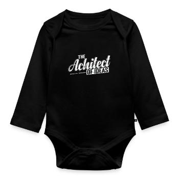 The Architect of Ideas - Baby Bio-Langarm-Body - Schwarz - Vorne