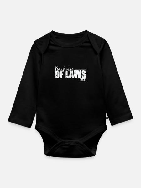 Bachelor of Laws Rechtsprinzipien - Baby Bio-Langarm-Body - Schwarz
