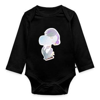 Swing Goose - Organic Longsleeve Baby Bodysuit - black - Front