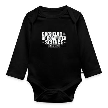 Licence en informatique - Body Bébé bio manches longues - noir - Devant