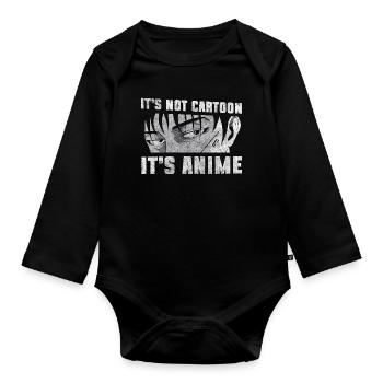 Japan Gaming Kawaii Otaku - Organic Longsleeve Baby Bodysuit - black - Front