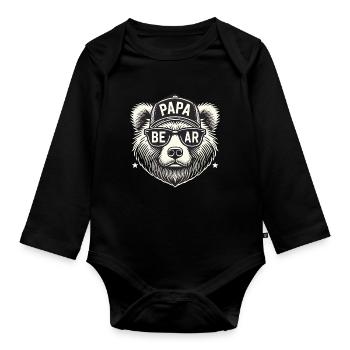 Clothing – Humorous fashion for fathers - Organic Longsleeve Baby Bodysuit - black - Front