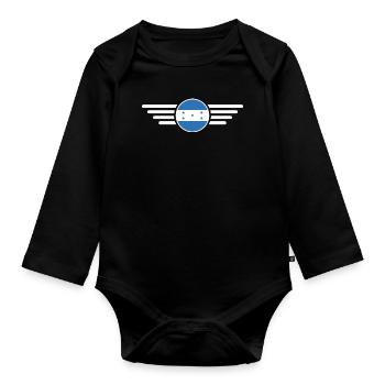 Ich liebe Honduras, Stil Design T-Shirt - Baby Bio-Langarm-Body - Schwarz - Vorne