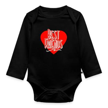Meilleurs ami - Body Bébé bio manches longues - noir - Devant