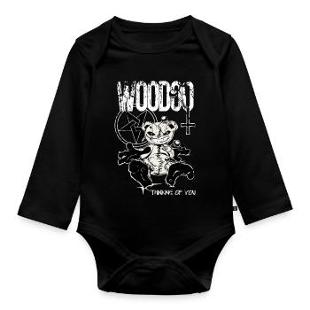 Voodo doll grunge - Organic Longsleeve Baby Bodysuit - black - Front