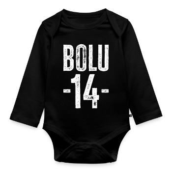 Bolu 14 – Pride in nature and tradition - Organic Longsleeve Baby Bodysuit - black - Front