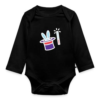 trylling - Organic Longsleeve Baby Bodysuit - black - Front