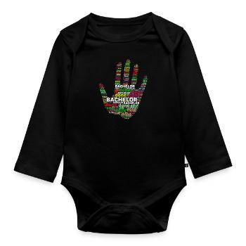 Bachelor done High Five - Body Bébé bio manches longues - noir - Devant