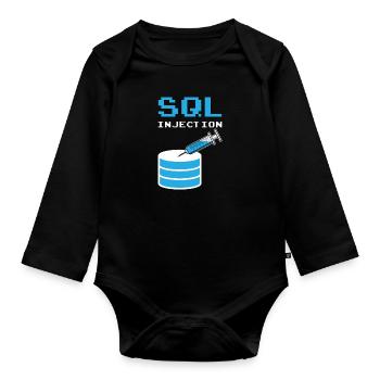 Injection SQL pour les administrateurs de base de données SQL - Body Bébé bio manches longues - noir - Devant