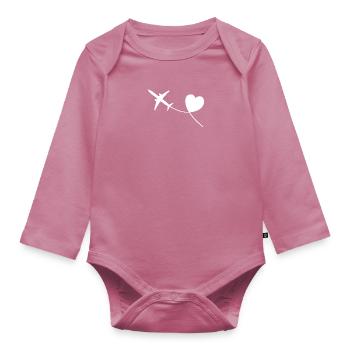 rejse - Langærmet babybody, økologisk bomuld - mauve - Foran