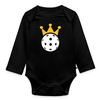 Pickleball - Baby Bio-Langarm-Body - Schwarz - Vorne