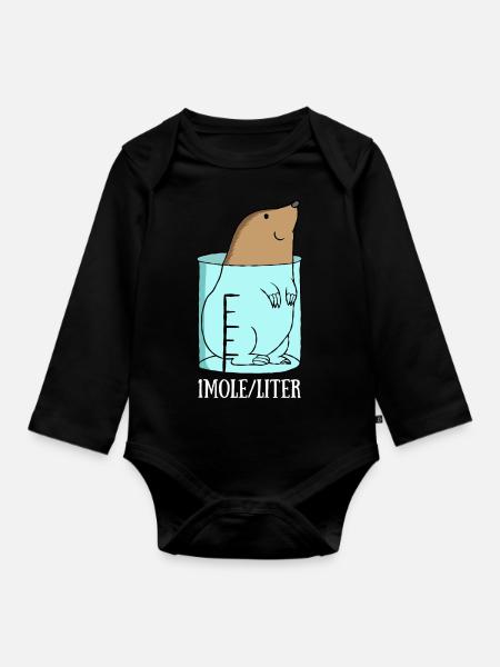 Chemie - Baby Bio-Langarm-Body - Schwarz