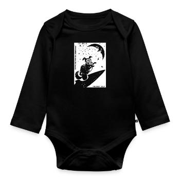 Laika URSS URSS Chien de l’espace cadeau Russie - Body Bébé bio manches longues - noir - Devant