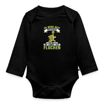 Läufer Joggen Marathon Schildkröte Langsam Jogger - Baby Bio-Langarm-Body - Schwarz - Vorne