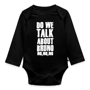 Parlons-nous de Bruno NO - Body Bébé bio manches longues - noir - Devant