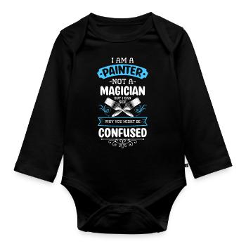 Painter's Work Renovate Master Painter - Organic Longsleeve Baby Bodysuit - black - Front