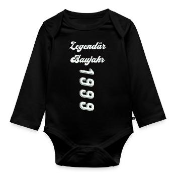 1999 - Baby Bio-Langarm-Body - Schwarz - Vorne