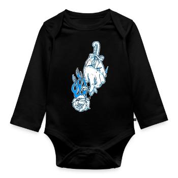 Aidan Rose Design - Body Bébé bio manches longues - noir - Devant