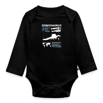 Fiche technique Spinosaurus - Body Bébé bio manches longues - noir - Devant