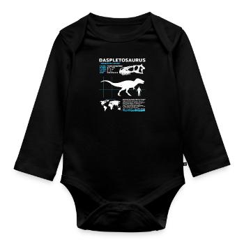 Daspletosaurus Datenblatt - Baby Bio-Langarm-Body - Schwarz - Vorne