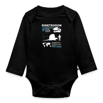 Dimetrodon Datenblatt - Baby Bio-Langarm-Body - Schwarz - Vorne