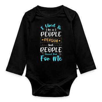 Perfect Person Individual Different - Organic Longsleeve Baby Bodysuit - black - Front