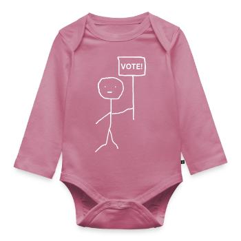 Select - English - Organic Longsleeve Baby Bodysuit - mauve - Front