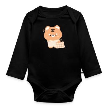Sleepy Tiger - Organic Longsleeve Baby Bodysuit - black - Front
