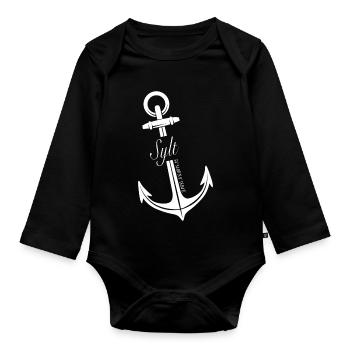 Sylt - Baby Bio-Langarm-Body - Schwarz - Vorne
