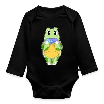 Poisson-tortue - Body Bébé bio manches longues - noir - Devant