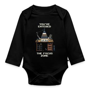 In the Focus Zone | Model Making & Miniatures - Organic Longsleeve Baby Bodysuit - black - Front