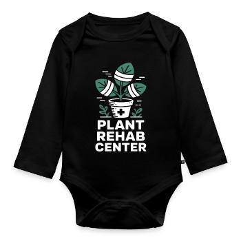 Centre de réhabilitation des plantes Sauveteuse de plantes Pfnaze - Body Bébé bio manches longues - noir - Devant