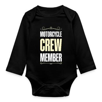 Motorcycle Crew - Organic Longsleeve Baby Bodysuit - black - Front