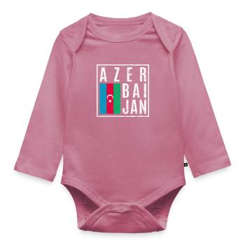 Azerbaïdjan - Body Bébé bio manches longues - mauve - Devant