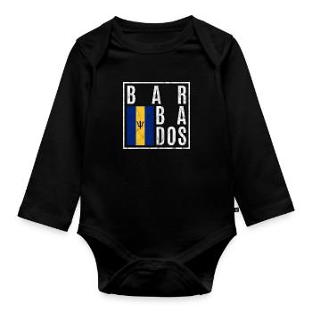 Barbade - Body Bébé bio manches longues - noir - Devant