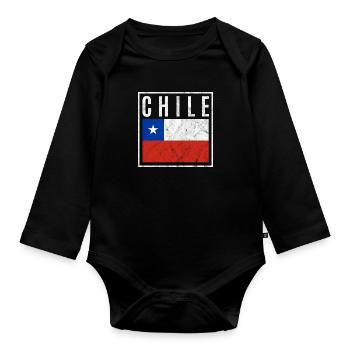 Chile - Baby Bio-Langarm-Body - Schwarz - Vorne