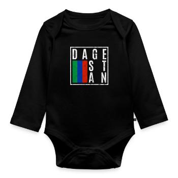Daguestan - Body Bébé bio manches longues - noir - Devant
